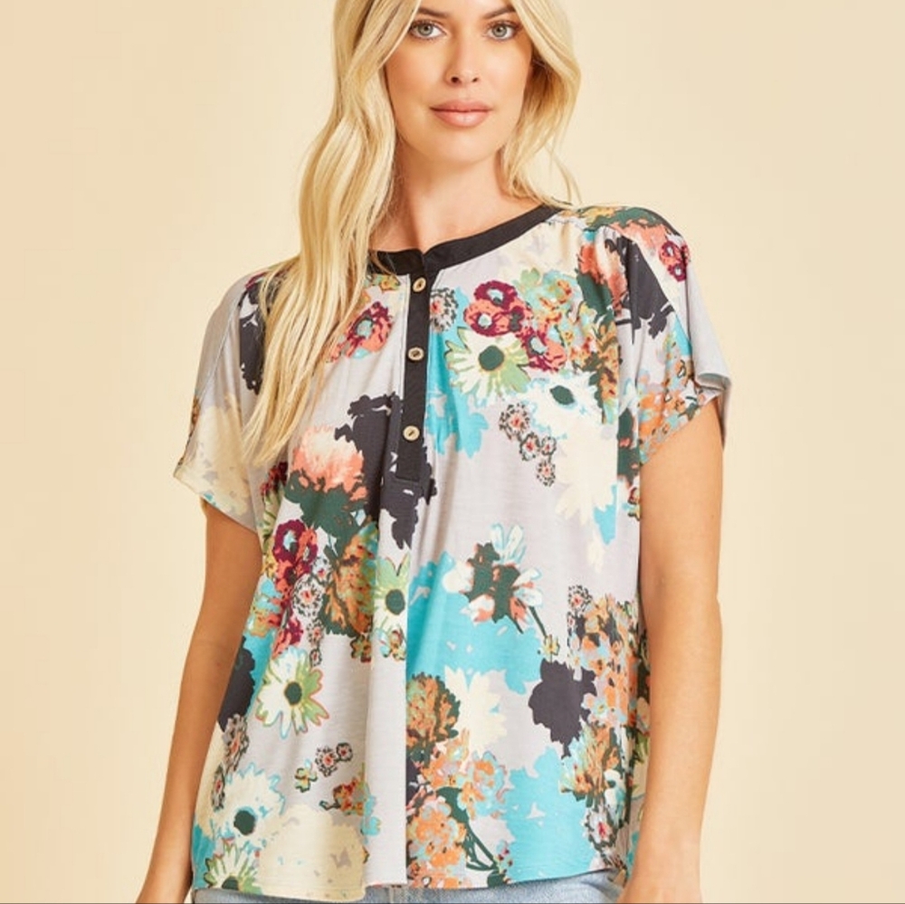 Sew in Love short sleeve blouse/top